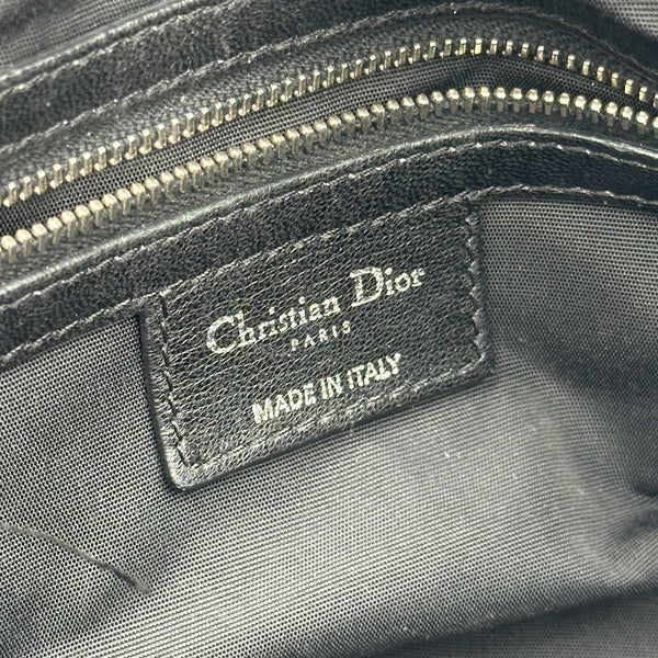 Dior Cannage Shoulder Bag - Drawstring Tote - Black Leather