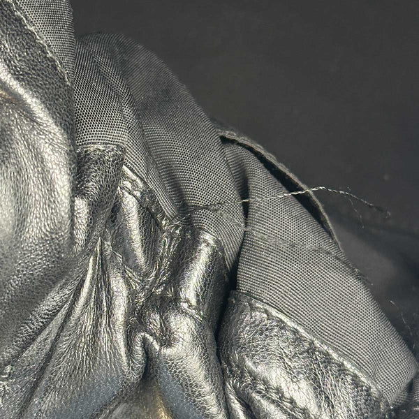 Dior Cannage Shoulder Bag - Drawstring Tote - Black Leather