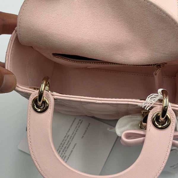 Dior Mini Lady Dior Bag Powder Pink Cannage Lambskin