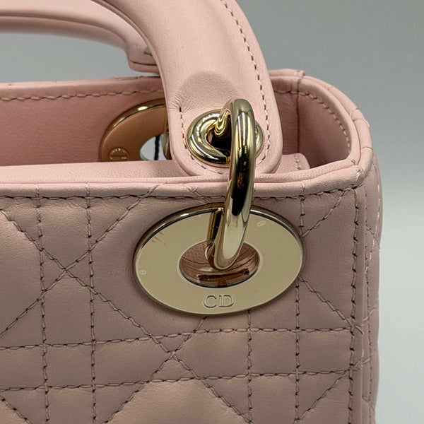 Dior Mini Lady Dior Bag Powder Pink Cannage Lambskin