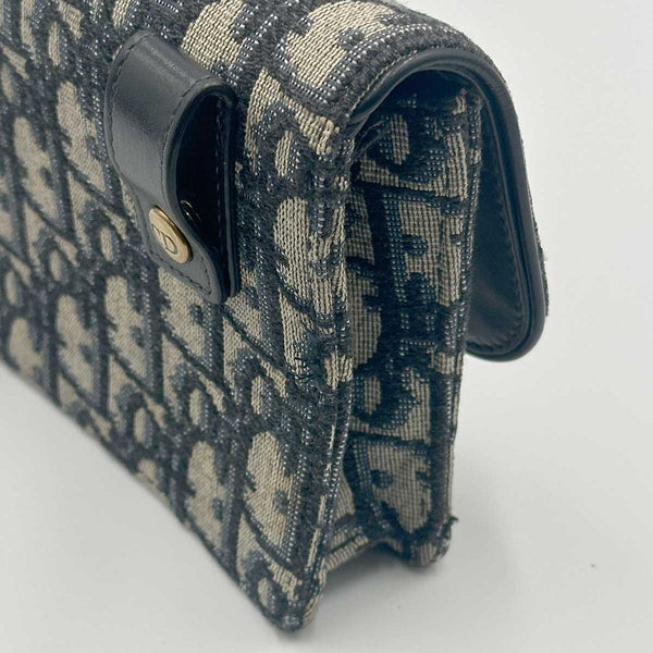 Dior Oblique Saddle Belt Pouch - Blue Canvas