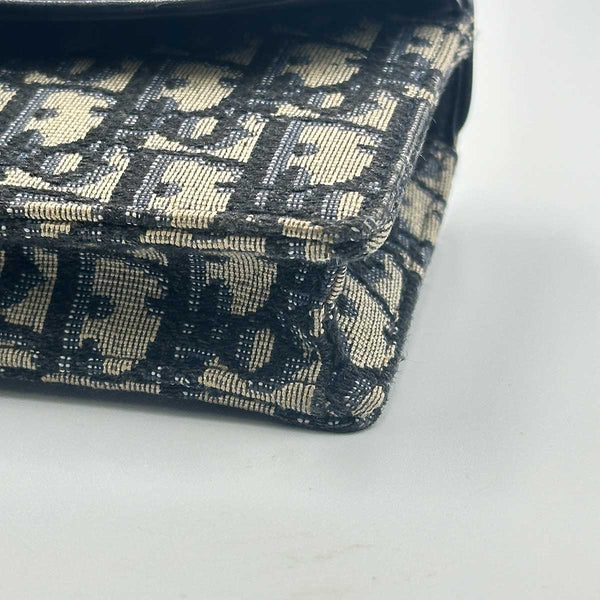 Dior Oblique Saddle Belt Pouch - Blue Canvas