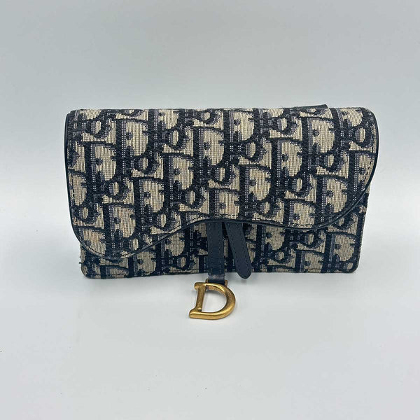 Dior Oblique Saddle Belt Pouch - Blue Canvas
