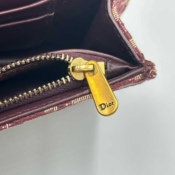 Dior Oblique Saddle Belt Pouch - Burgundy Canvas