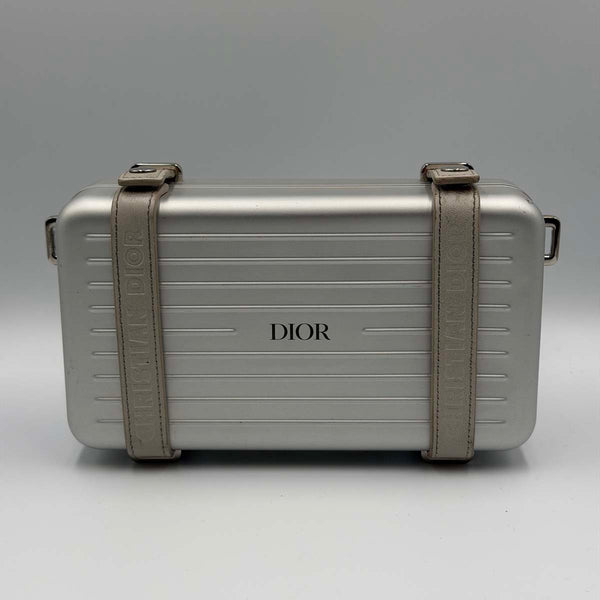 Dior x Rimowa Personal Clutch on Strap - Silver Aluminum