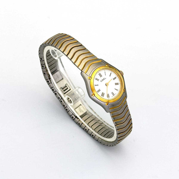 Ebel Classic Mini Wave Two Tone Ladies Watch - White Dial - 23mm