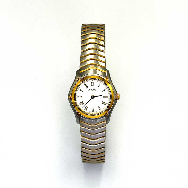 Ebel Classic Mini Wave Two Tone Ladies Watch - White Dial - 23mm