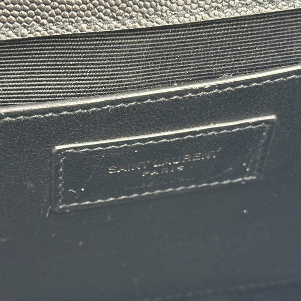 Envelope Triquilt Medium YSL Shoulder Bag in Grained Leather - Black