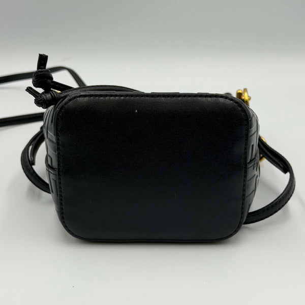 Fendi Mini FF Embossed Mon Tresor Bucket Bag - Black
