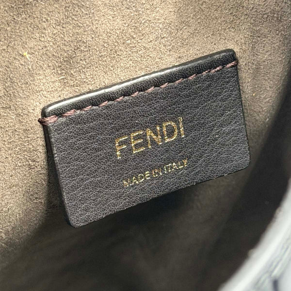 Fendi Mini FF Embossed Mon Tresor Bucket Bag - Black