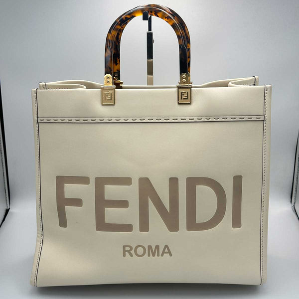 Fendi Sunshine Medium Shopper - White