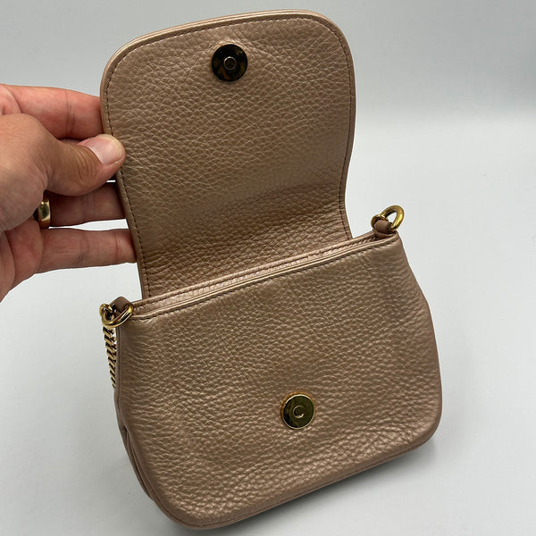 Gucci 1973 Chain Shoulder Bag - Metallic Gold / Pink