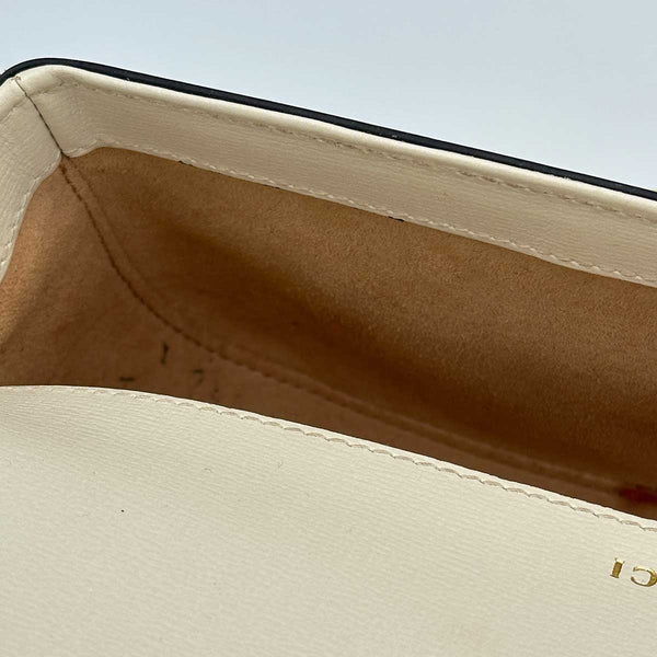 Gucci Azalea Calfskin Small Horsebit 1955 Chain Shoulder Bag Mystic White