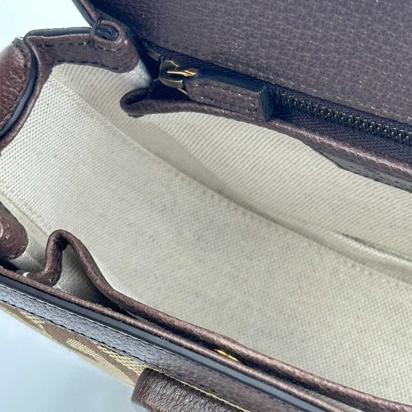 Gucci Bamboo 1947 Top Handle Bag Jumbo GG Canvas Small