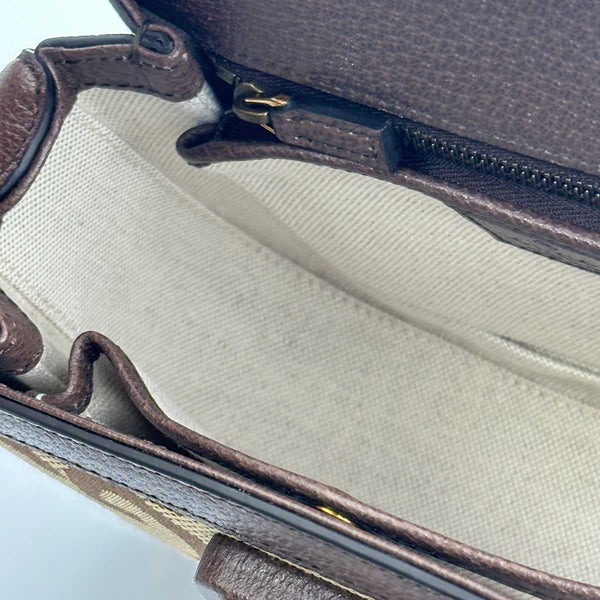 Gucci Bamboo 1947 Top Handle Bag Jumbo GG Canvas Small