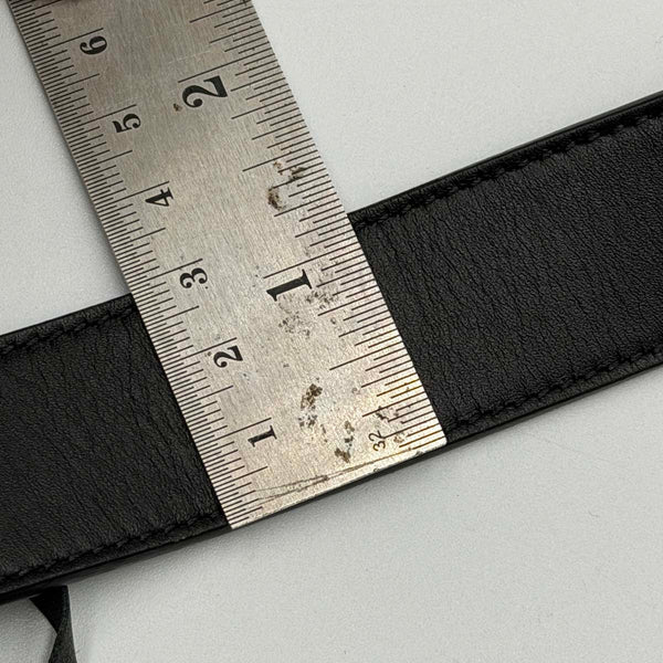 Gucci Black Leather Marmont Belt with Gold Toned GG Hardware 90/36