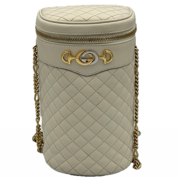 Gucci Calfskin Trapuntata Zumi Belt Bag - Off White - Chicago Pawners & Jewelers