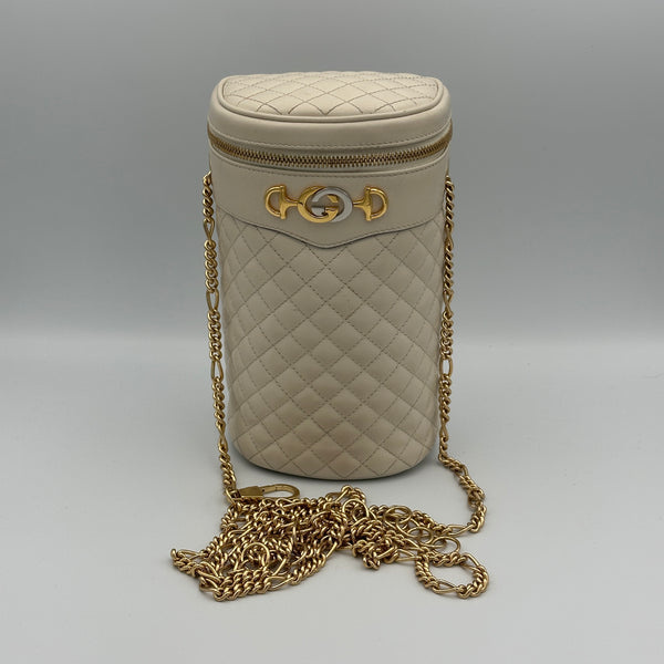Gucci Calfskin Trapuntata Zumi Belt Bag - Off White - Chicago Pawners & Jewelers