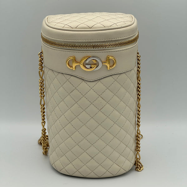 Gucci Calfskin Trapuntata Zumi Belt Bag - Off White - Chicago Pawners & Jewelers