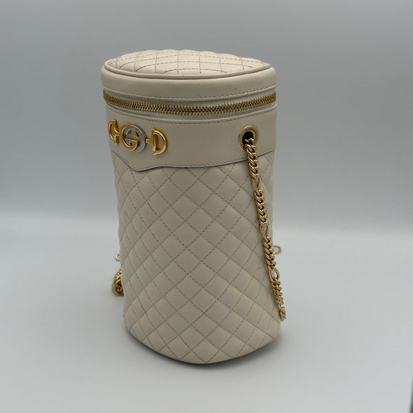 Gucci Calfskin Trapuntata Zumi Belt Bag - Off White - Chicago Pawners & Jewelers