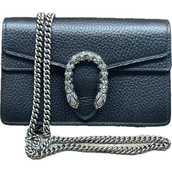 Gucci Dionysus Super Mini - Black Leather