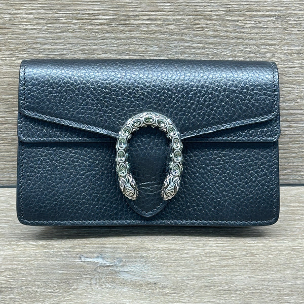 Gucci Dionysus Super Mini - Black Leather