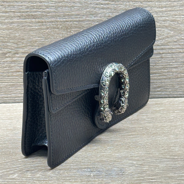 Gucci Dionysus Super Mini - Black Leather