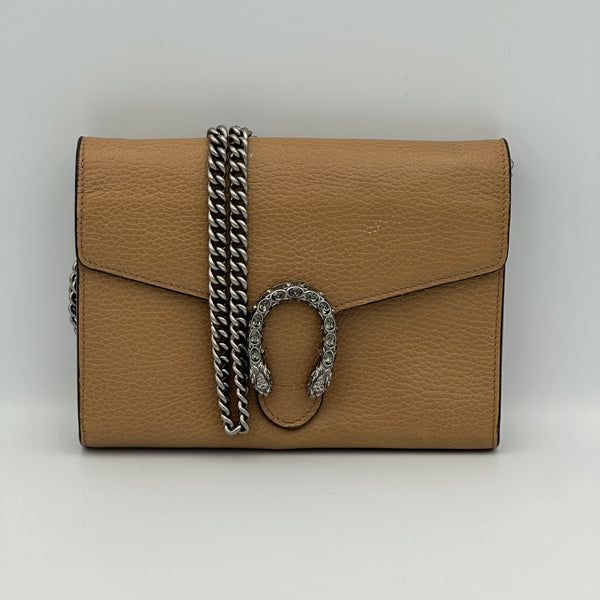 Gucci Dionysus Wallet on Chain - Brown Leather