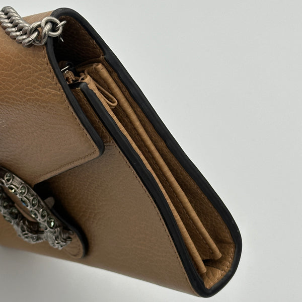 Gucci Dionysus Wallet on Chain - Brown Leather