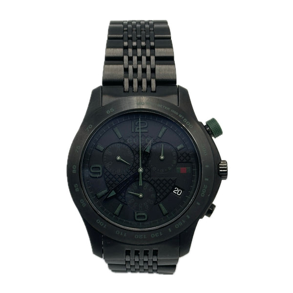 Gucci G-Timeless Chronograph Black PVD Steel Black Dial Date Quartz Mens Watch