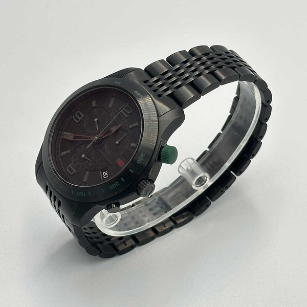Gucci G-Timeless Chronograph Black PVD Steel Black Dial Date Quartz Mens Watch