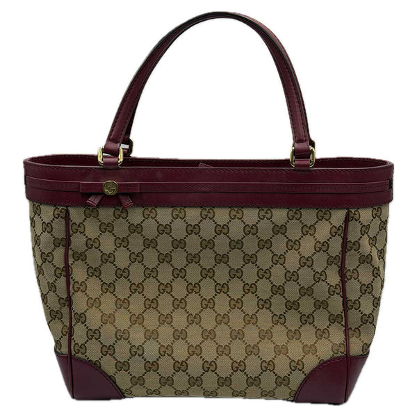 Gucci GG Canvas Mayfair Tote - Beige Purple