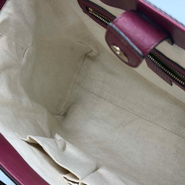 Gucci GG Canvas Mayfair Tote - Beige Purple