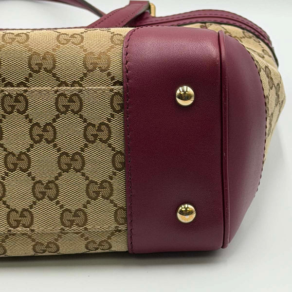 Gucci GG Canvas Mayfair Tote - Beige Purple
