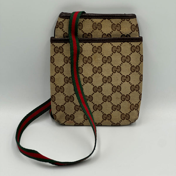 Gucci GG Canvas Sherry Line mini messenger shoulder bag