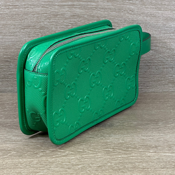 Gucci GG Embossed Case - Green Leather - Chicago Pawners & Jewelers