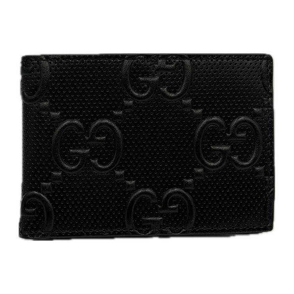 Gucci GG Embossed Leather Bi-fold Wallet - Black