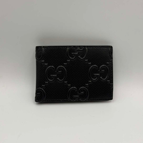 Gucci GG Embossed Leather Bi-fold Wallet - Black