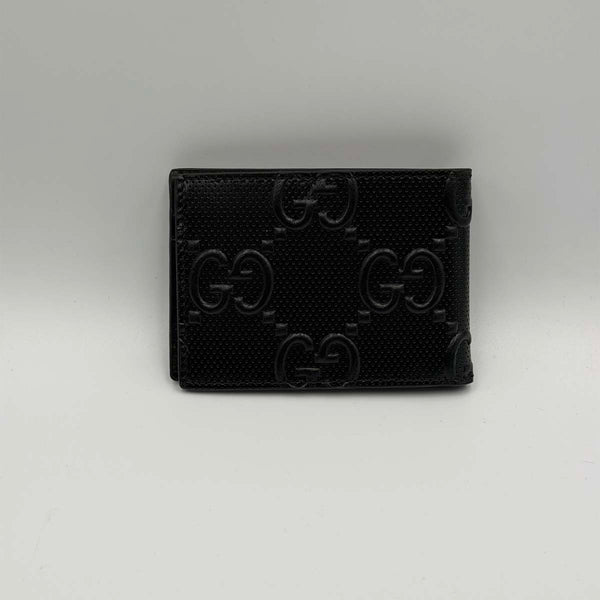 Gucci GG Embossed Leather Bi-fold Wallet - Black