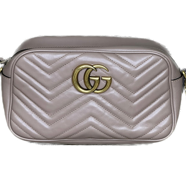 Gucci GG Marmont Camera Small Shoulder Bag - Dusty Pink Leather