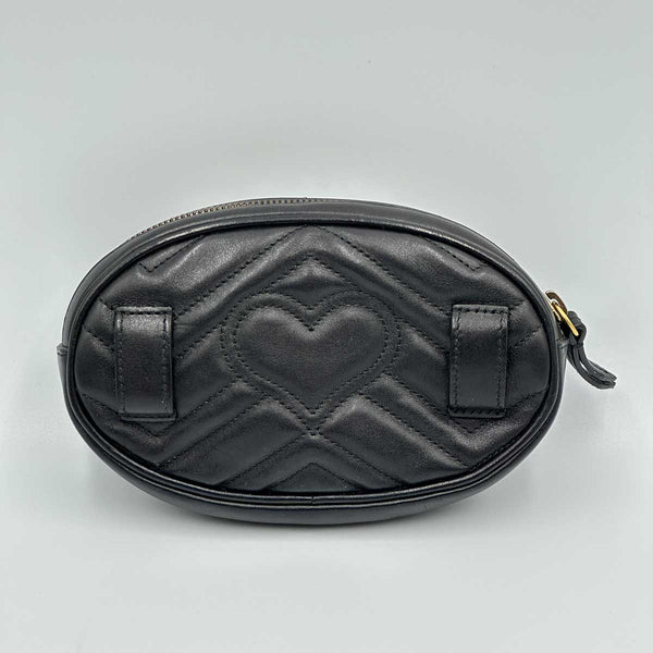 Gucci GG Marmont Matelasse Leather Belt Bag - Black