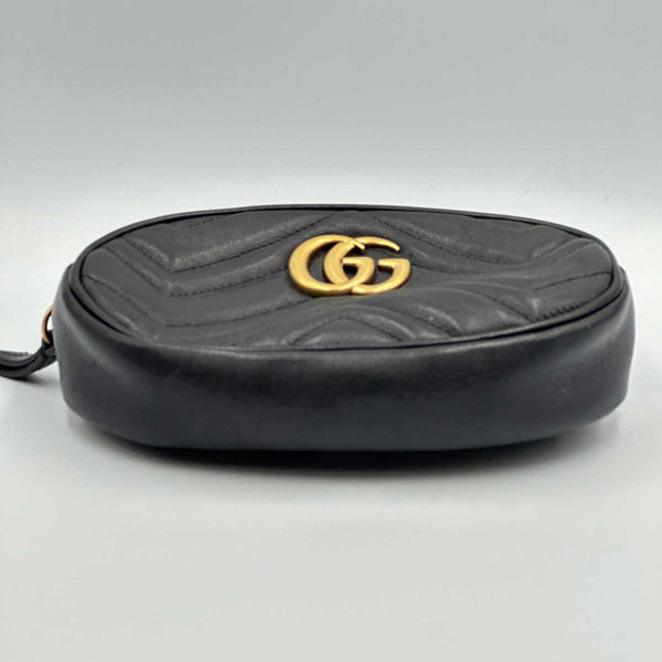 Gucci GG Marmont Matelasse Leather Belt Bag - Black
