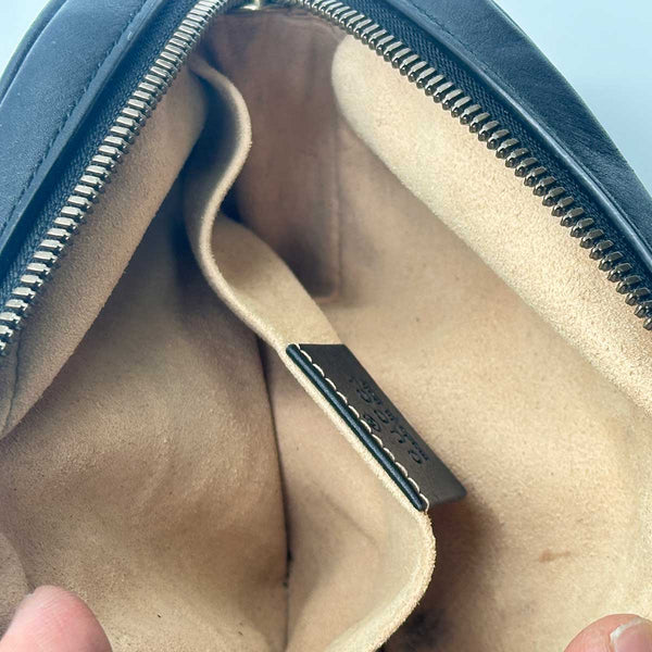 Gucci GG Marmont Matelasse Leather Belt Bag - Black