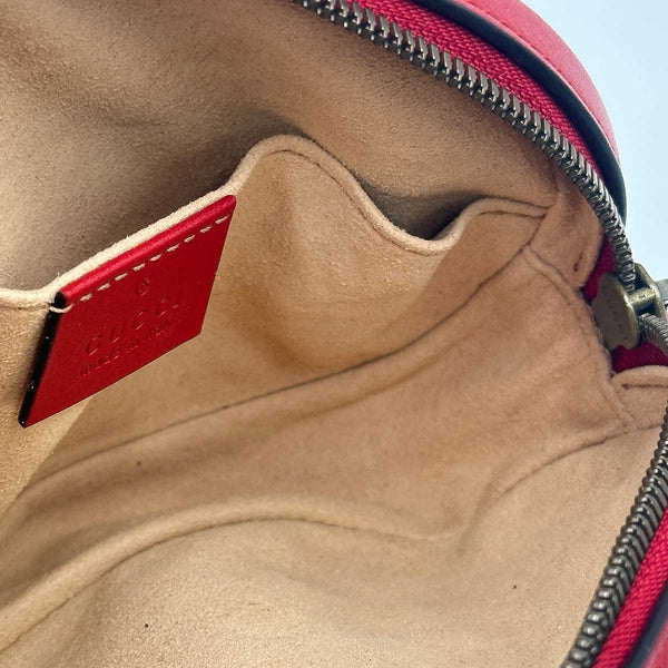 Gucci GG Marmont Matelasse Leather Belt Bag - Red