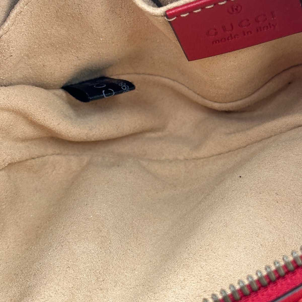 Gucci GG Marmont Matelasse Leather Belt Bag - Red