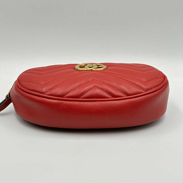 Gucci GG Marmont Matelasse Leather Belt Bag - Red