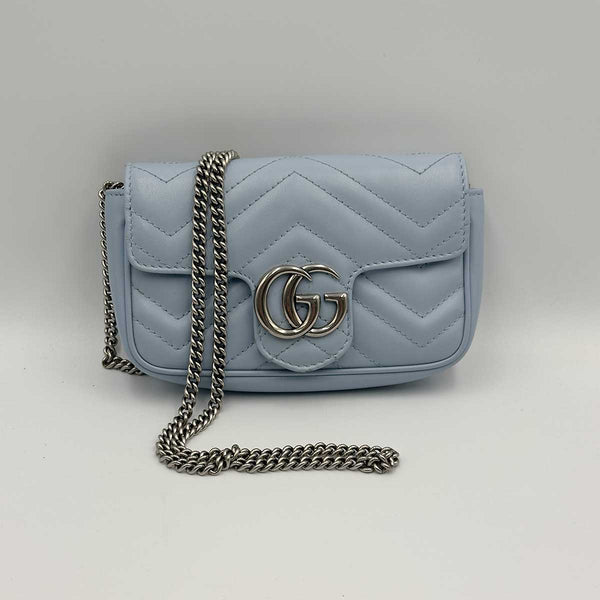 Gucci GG Marmont Matelassé Super Mini Bag - Soft Pastel Blue