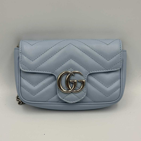 Gucci GG Marmont Matelassé Super Mini Bag - Soft Pastel Blue