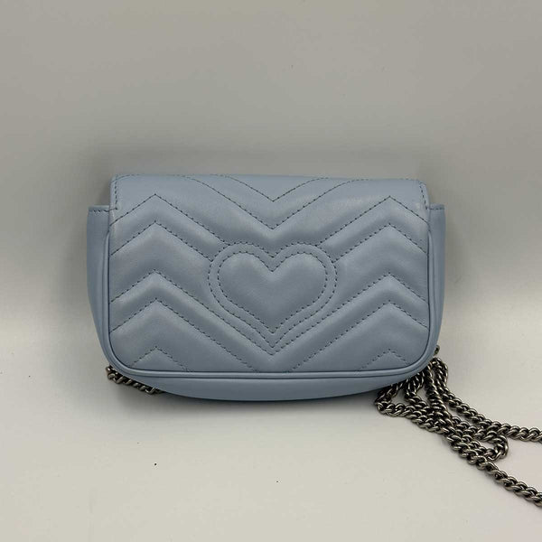 Gucci GG Marmont Matelassé Super Mini Bag - Soft Pastel Blue