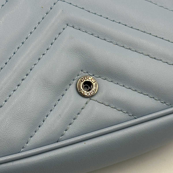 Gucci GG Marmont Matelassé Super Mini Bag - Soft Pastel Blue
